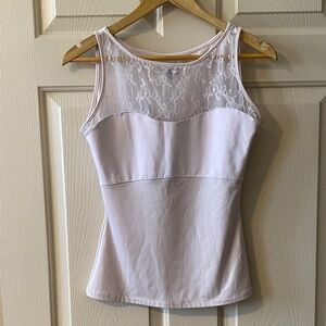 SPANX Hide & Seek Lace Bateau Neck Tank Top - Frosted Lilac
